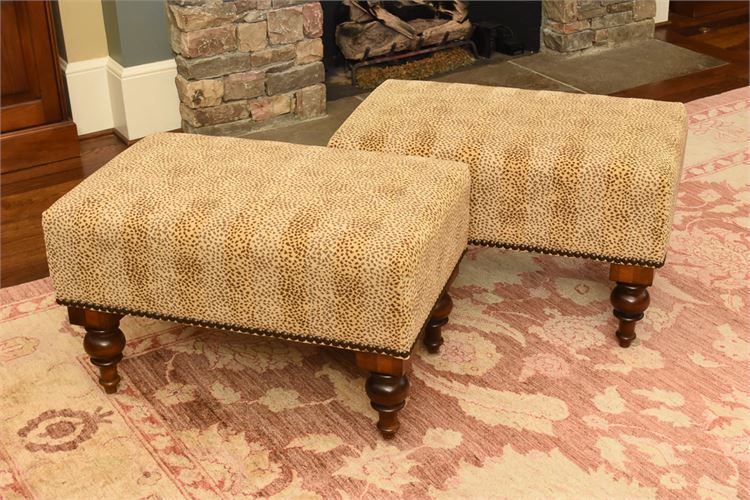 Pair Of Colefax & Fowler MALABAR Epingle Footrest