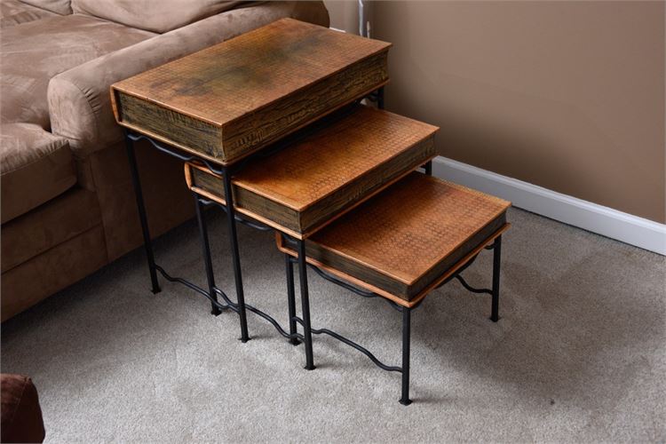 Set Of Three (3) Book Form Nesting Tables