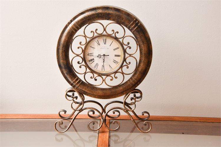 Decorative Scrolled Metal Clock