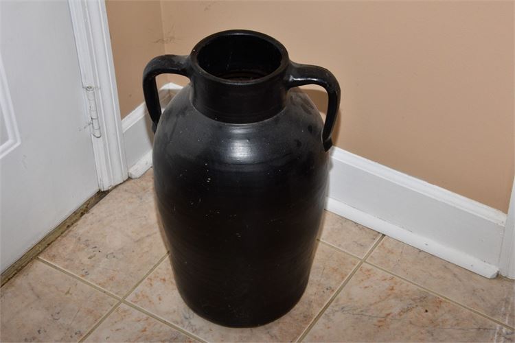 Black Painted Vase