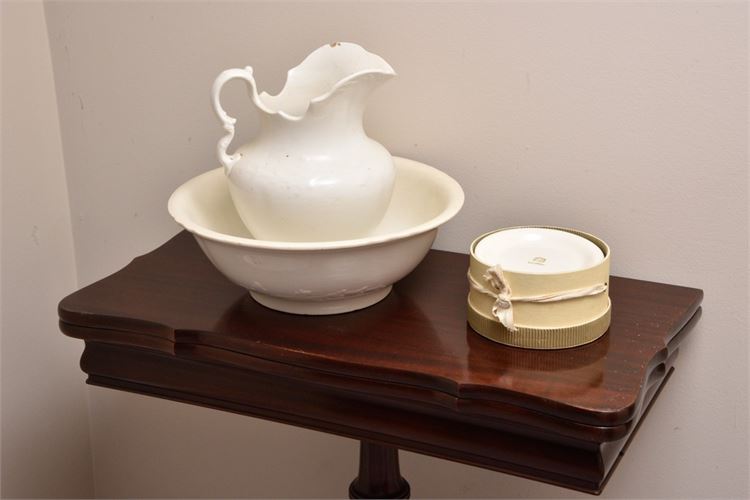 K.T. & K Porcelain Wash Set with Cheese Plate