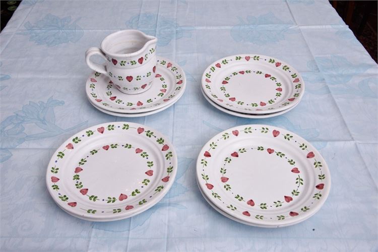 Partial Portuguese Ceramic Breakfast Set
