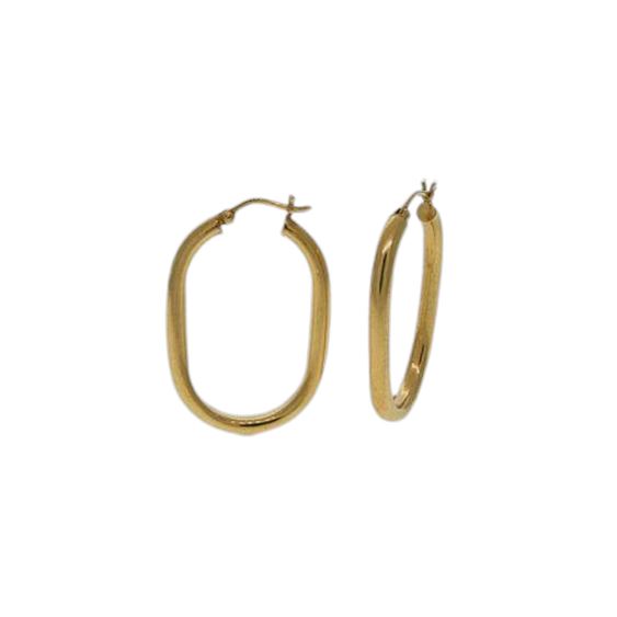 14K Gold Hoop Earrings, New