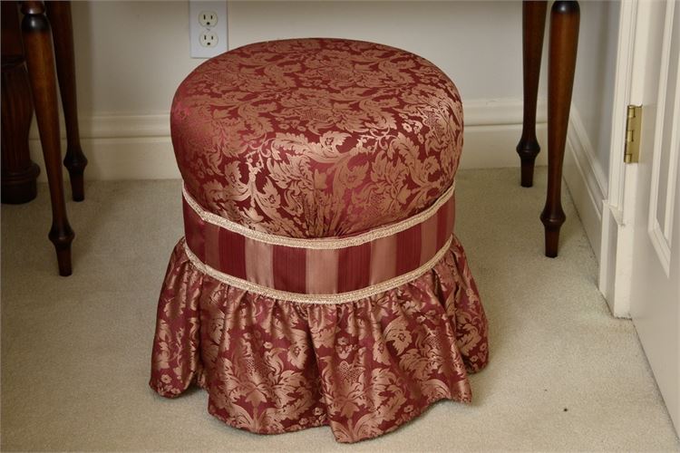 Upholstered Footstool or Vanity Seat