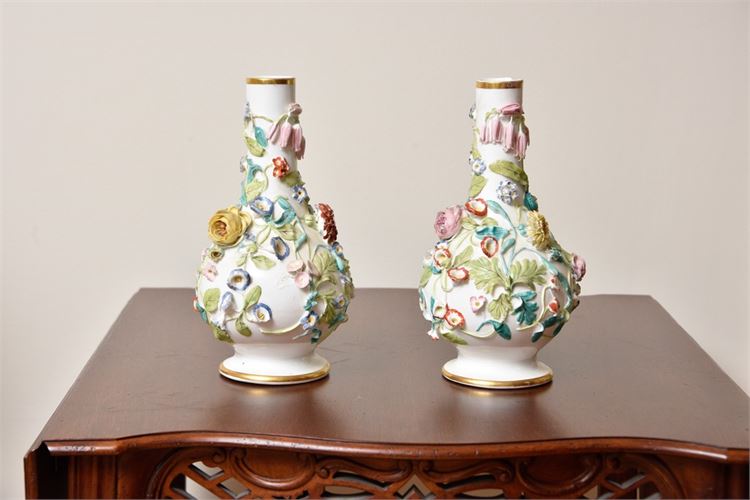 Pair Vintage Porcelain Urns