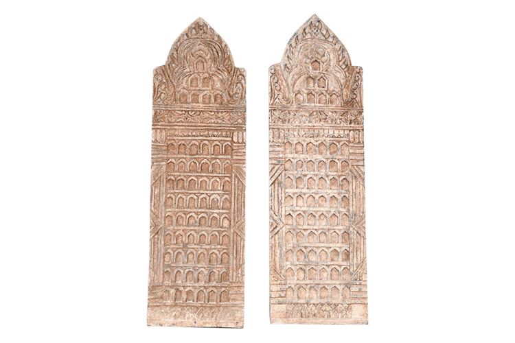 Pair of Carved Indian Pannels