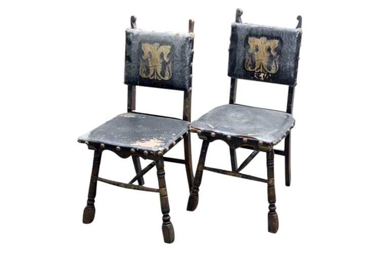 Pair Continental Style Side Chairs