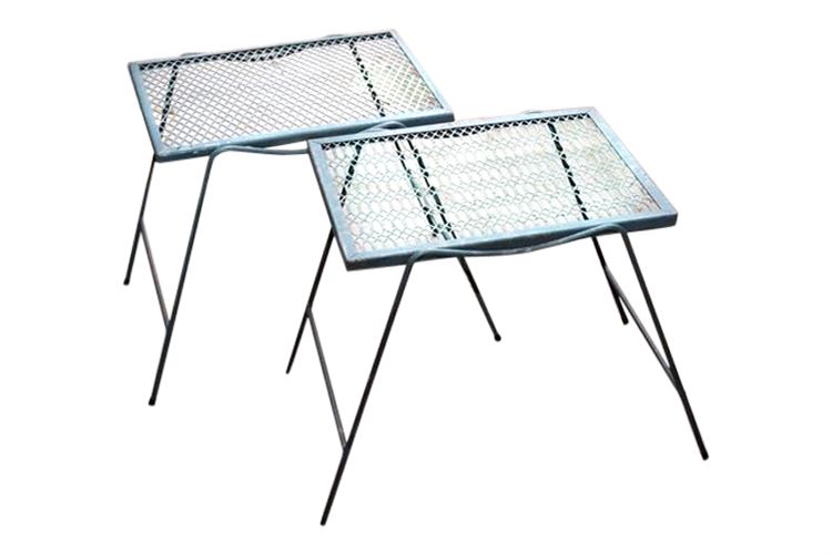 Pair MidCentury Style Garden Low Tables