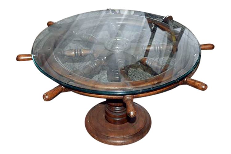 "Ship's Wheel" Coffee Table