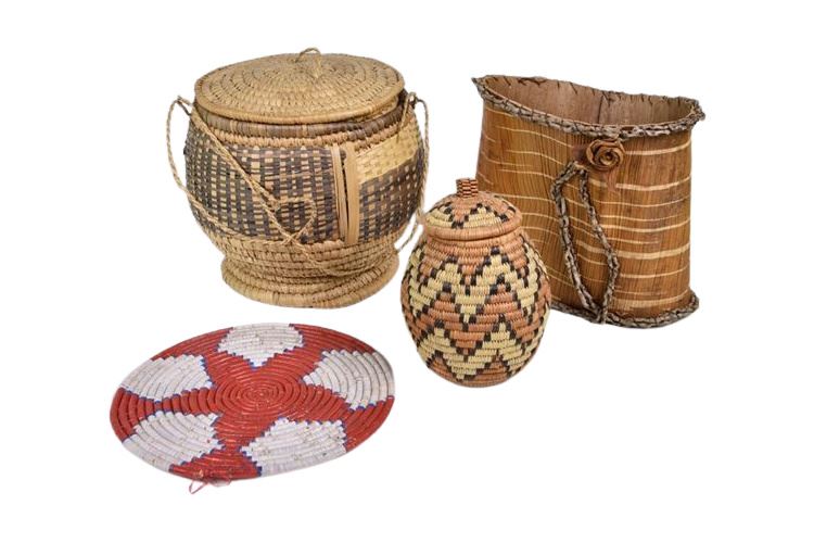 Group of Four Decorative Tribal Items