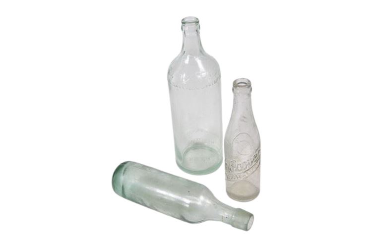 Three (3) Antique Glass Bottles