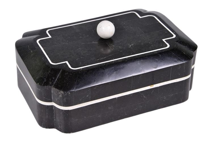 Decorative Tesselated Stone Table Box