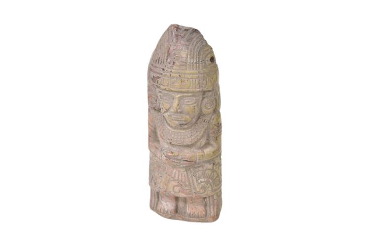 Pre-Columbian Toltec Carved Stone Figure of a Deity