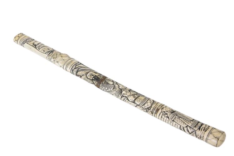 Asian Carved Bone Sword & Scabbard