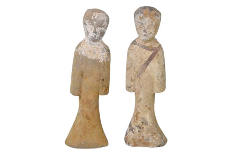Two (2) Chinese Han Dynasty Tomb Figures