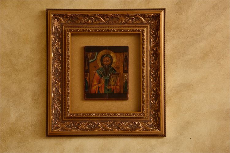 Russian Icon painted on wood from Moscow late 18th to early 19th century  R
