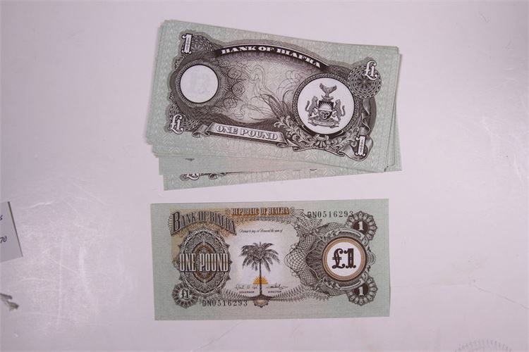 17 One Pound Notes from Biafra, 1967-70