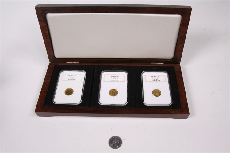 THREE (3) 20th c Russian Gold Coins