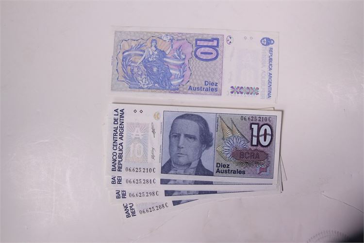 Group of Ten 1985-91 Argentine 10 Australe Notes