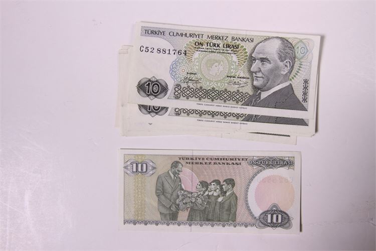 Turkey 1970 10 Lire Notes