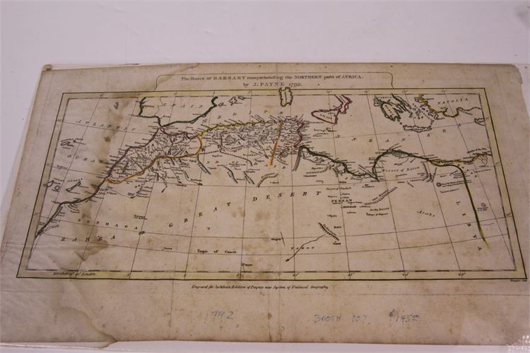 1792 Payne Map Barbary Coast