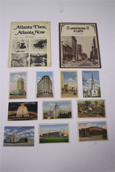 "Atlanta Then, Atlanta Now" by Norman Shavin + 10 Atlanta Postcards