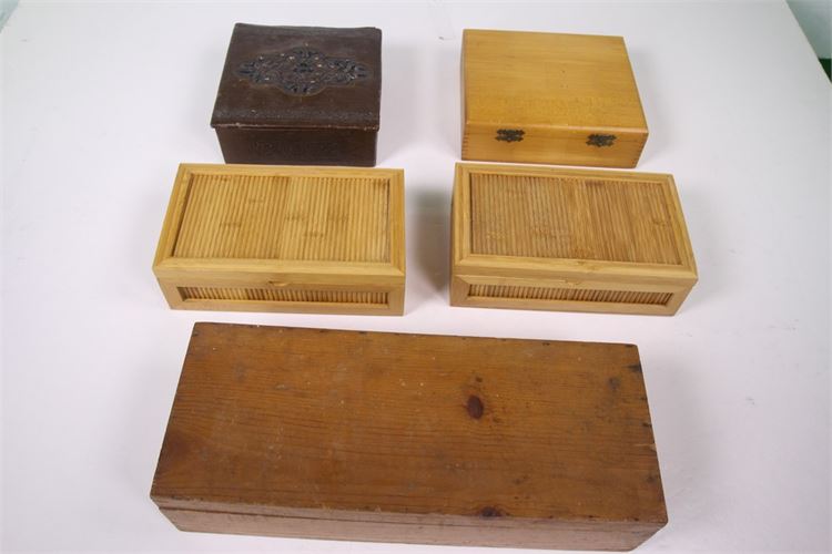 Group Lot of Five Decorative Boxes
