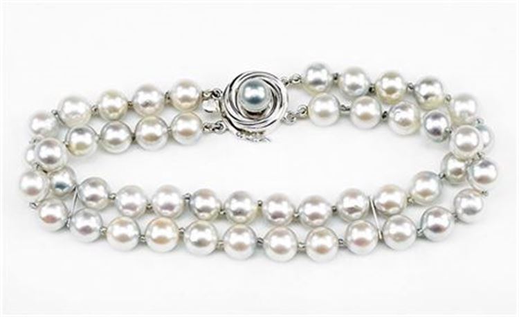 Grey Cultured Pearl Bracelet
