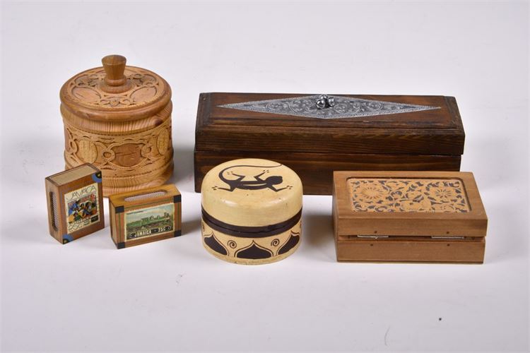 Group Lot of Five Decorative Boxes
