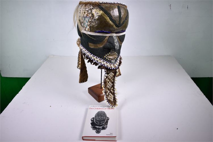 Early 20th c Kuba Kingdom "Bwoom" Ceremonial Helmet Mask