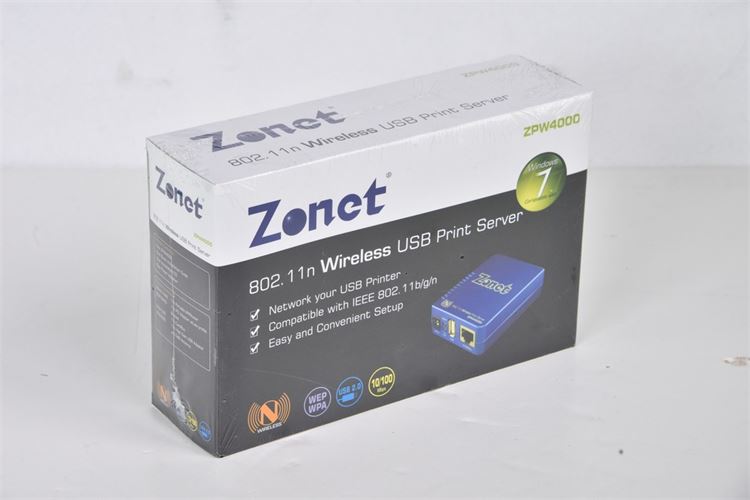 Zonet 802.11n Wireless USB Print Server (unopened)
