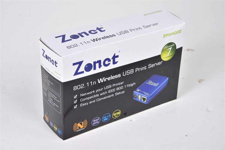 Zonet 802.11n Wireless USB Print Server