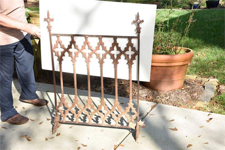 freestanding decorative wrought iron gate