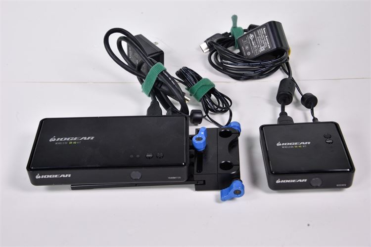 Iogear wireless3d-hd kit; ireless HDMI transmitter & receiver w/rail system moun