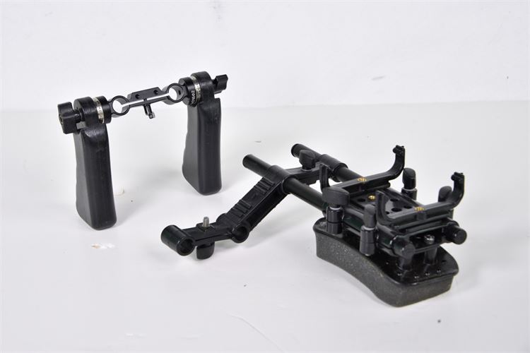 Rail system accessories, shoulder mount and hand grip