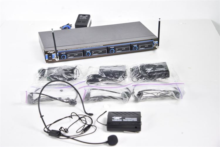 PylePro VHF 4 Channel Wireless Microphone System