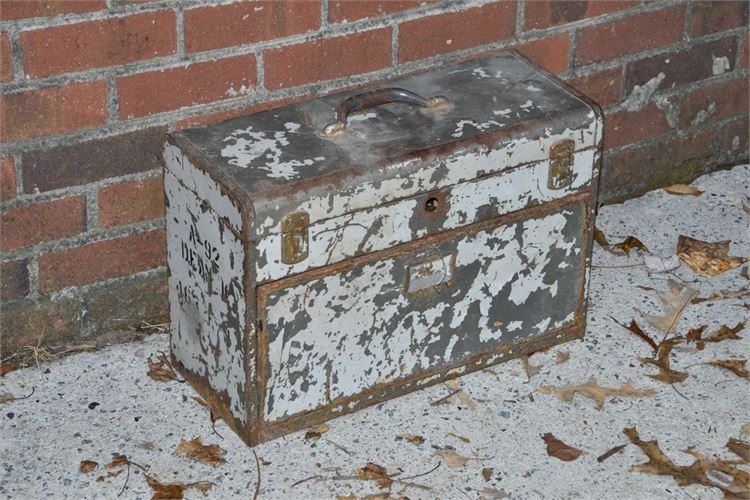 Early Machinist's Tool Box with Taps & Dies