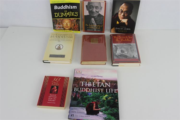 8 Books on Buddhism & 1946 bio on the Dalia Lama