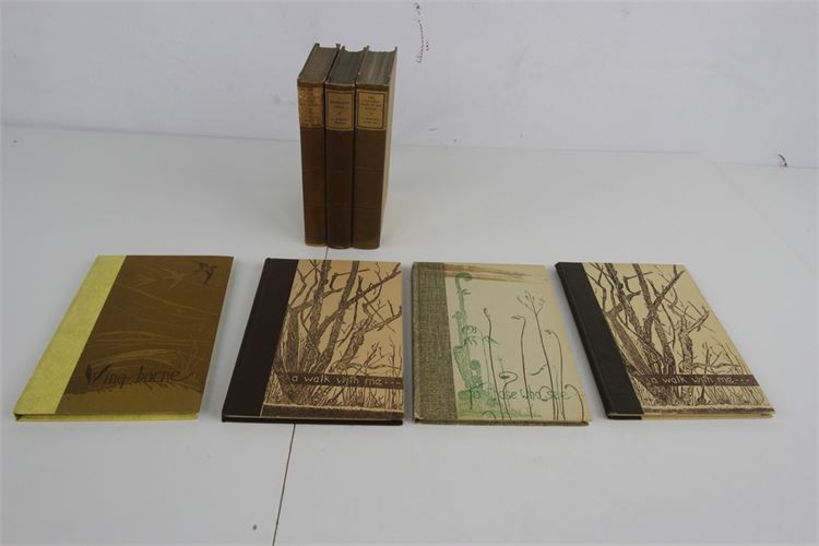 3 Books on Books by Newton and 4 Books by Book Artist Gwen Frostic