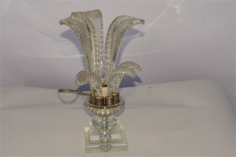 Vintage Murano "Glass Plume" Table Lamp