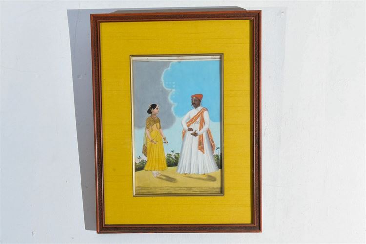 Vintage Indian Watercolor / Goauche