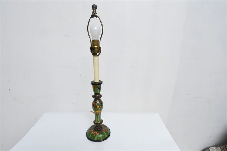 Painted Candlestick Lamp