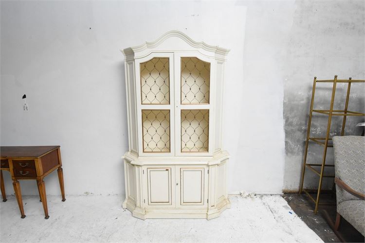 French Style White Painted Biblioteque