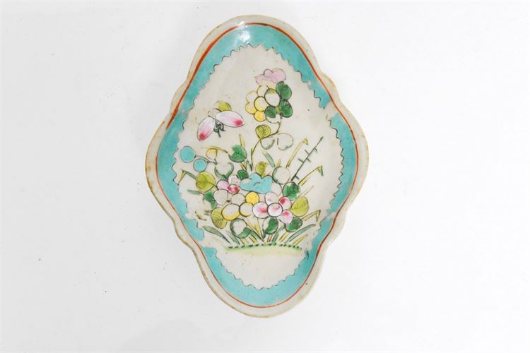 Antique Chinese Export Porcelain Lozenge Dish