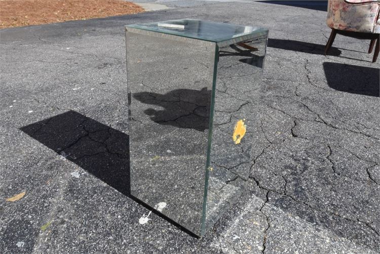 Contemporary Mirrored Display Pedestal