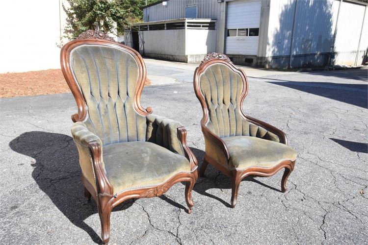 Two (2) Antique Victorian Armchairs
