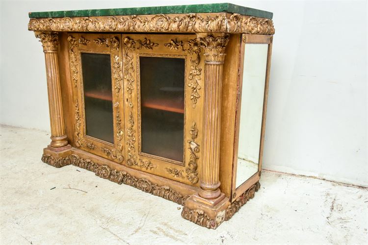 Imposing Neoclassical Style Giltwood Cabinet