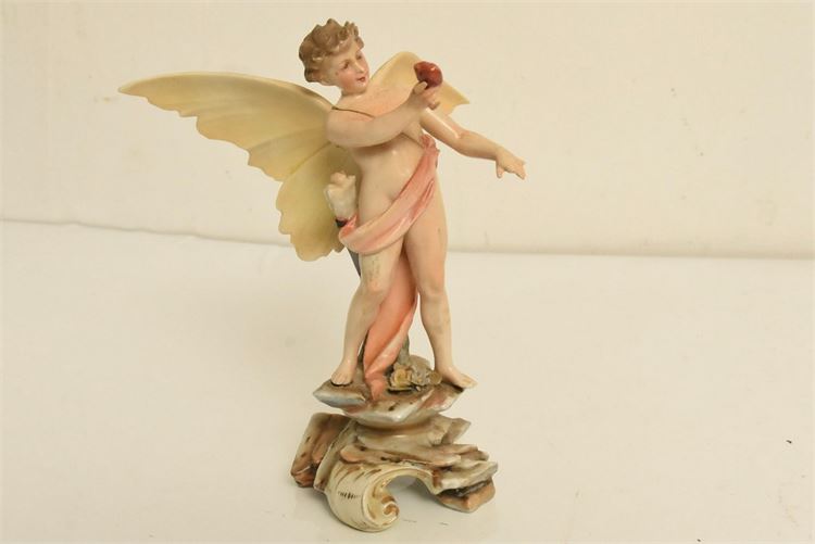 Continental Porcelain Figure of an Angel
