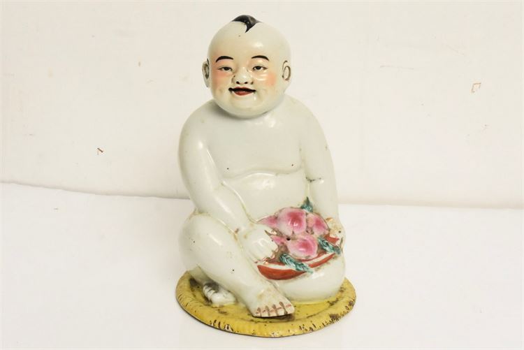 Vintage  Chinese Porcelain Figure of a Baby
