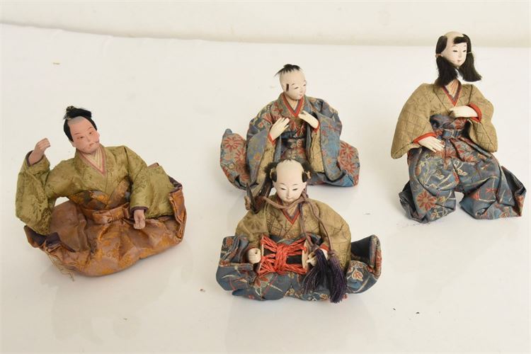 Group Four japanese Traditional Dolls